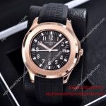 Fake Patek Philippe Rubber Strap 39mm Watch - Aquanaut 5164R Rose Gold Case